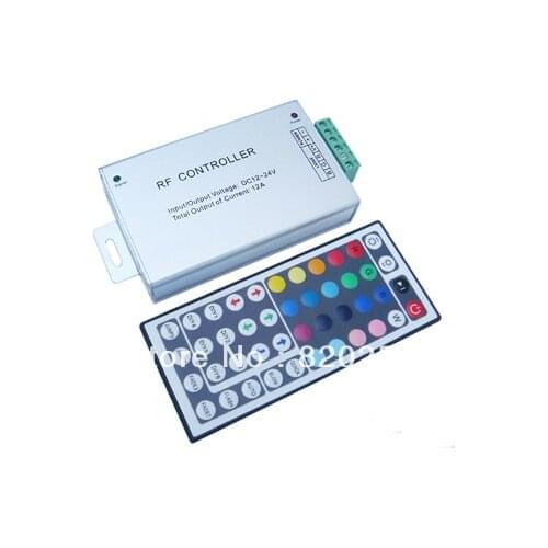 Free Shipping 3pcs/lot DC12V-24V 3*4A RGB Led Controller Aluminum Housing With 44key Remote