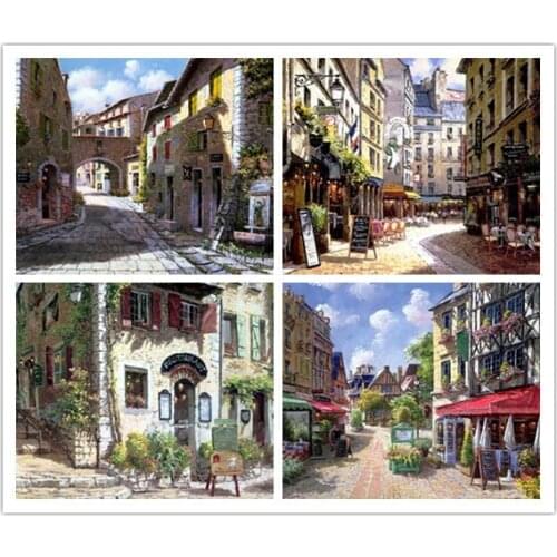 Free shipping Mediterranean sea architecture landscape canvas prints oil painting printed on canvas wall art decoration picture