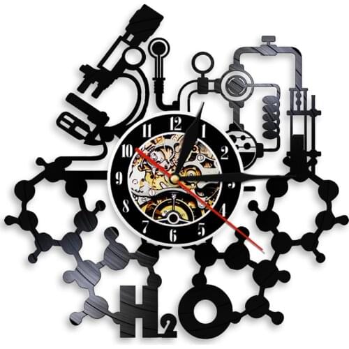 Chemistry Experiment Vinyl Record Wall Clock Science Art Watch For Classroom Laboratory Middle School Decor Biology Teacher Gift