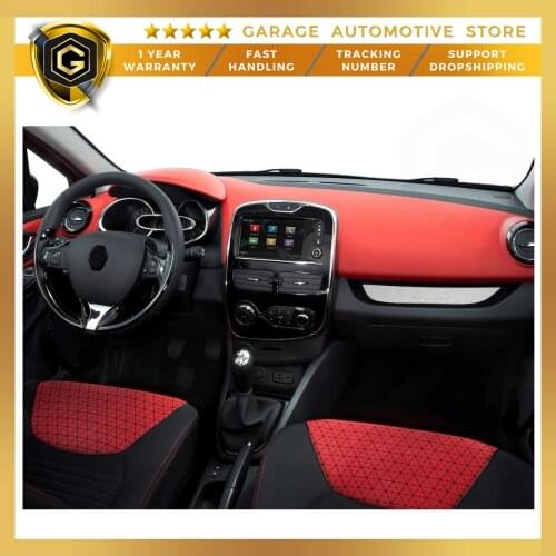 For Renault Clio 4 HB Chrome Front Console Lid Cover Stainless Steel Chrome 2012 and Above