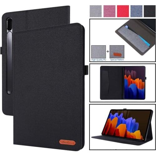 For Samsung Galaxy Tab S7 Plus Case 12.4 SM-T970 SM-T975 Luxury Smart Folio Tablet For Tab S7 Case SM-T870 SM-T875 Cover 11 Case