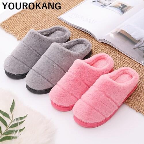Unisex Home Slippers Winter Warm Soft Plush Furry Men Household Shoes Lovers Couple Footwear High Quality Indoor Cotton Slippers