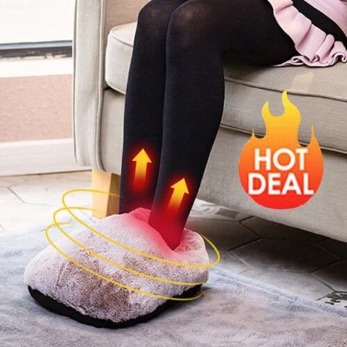 220V Electric Warmer Portable Heating Pad Foot Warmer Heats Auto Shut Off Anti Slip Washable Feet Insoles Heated Winter Gift