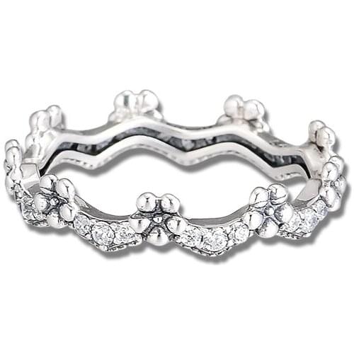 Flower Crown Ring Authentic 925 Sterling silver Jewelry Rings For Woman European Style Silver Rings For Jewelry Making