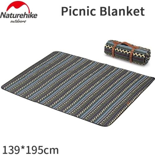 Naturehike Simple Style Picnic Mat Washable Moisture-proof Tent Mat Outdoor Portable Thickening Travel Blanket Polyester Cotton