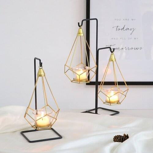 Creative handmade wrought iron candlestick table candlestick simplicity Candlestick ornaments Home wedding ornaments crafts