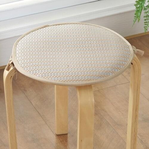 Round Rattan Seat Pad Floor Yoga Chair Seat Mat Dinning Stool Cushion Summer Office Sitting Pad Anti-slip Student Chair Cushion
