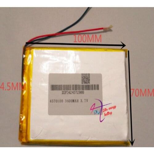 Best battery brand Size 4570100 3.7V 3600mah Lithium polymer Battery with Protection Board For PDA Tablet PCs Digital Products