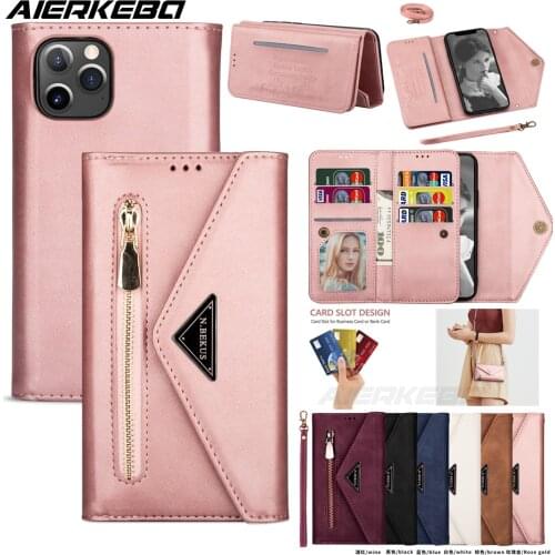 Luxury Magnetic Wallet Flip Leather Case for IPhone 12 Mini 11 Pro XS Max XR X 7 8 6 S Plus SE 2020 Card Solt Holder Phone Cover