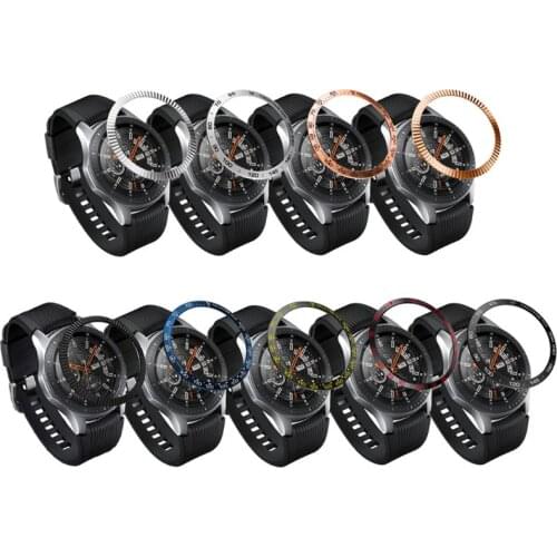 Anti Anti Scratch Metal Bezel Ring Adhesive Cover Replacement For Samsung Galaxy Watch 46MM For Galaxy Gear S3 Frontier and