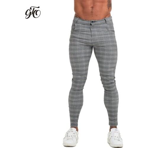 GINGTTO Mens Chinos Trousers Skinny Fit Grey Chino Pants for Men Full Length Comfy Stretchy Chinos Slim Fit zm360