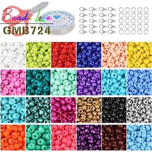 2mm 3mm 4mm Czech Glass Seed Beads Box Set Charms Rondelle Spacer Beads for Jewelry Making Supplies Kits Diy Bracelet Necklace