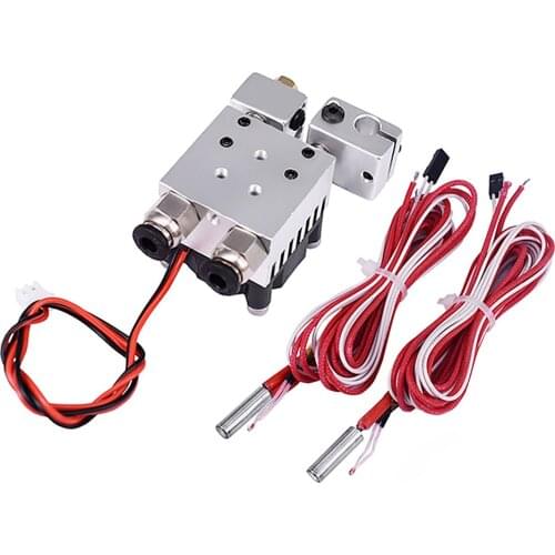 3D Printer Extruder Set Multi-extrusion 3D Chimera Hotend Kit Dual Color 2 IN 2 OUT Extruder V6 Dual Extruder