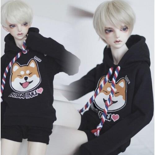 NEW BJD Doll Clothes 1/3 Uncle SD Doll Black/white Shiba Inu Everyday T-shirt/Tops