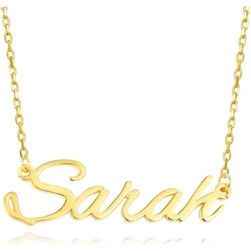 New Gold Silver Rose Gold Color Personalized Name Necklace Stainless Steel Customized Nameplate Necklaces Custom Wedding Jewelry