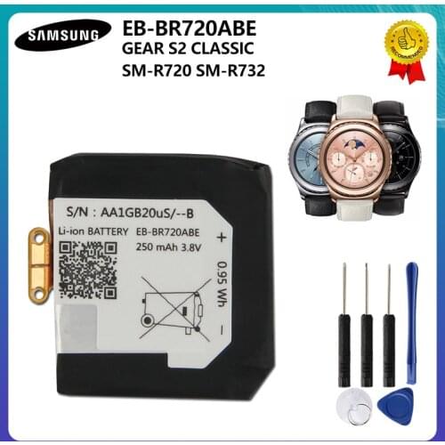 Original Battery EB-BR720ABE For Samsung Gear S2 Classic SM-R720 R720 SM-R732 R732 250mAh