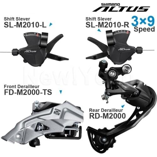 SHIMANO ALTUS M2000 3×9v-27speed Groupset M2010-R/L Shifter M2000 Rear Derailleur-SHADOW for MTB Bike Bicycle Original parts