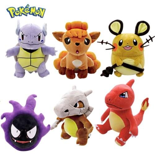 Pokemon Charmander Gastly Wartortle Cubone Dedenne Charmeleon Arbok Froakie Vulpix Anime Plush Doll Child Birthday Gift Toys