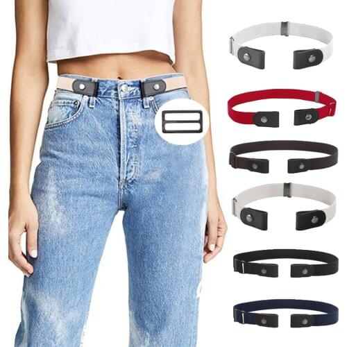 Unisex Women Men Stretch Waist Belts For Buckle-Free Elastic Easybelt For Women Men Adjustable Belt Without Buckle Fashion Belts