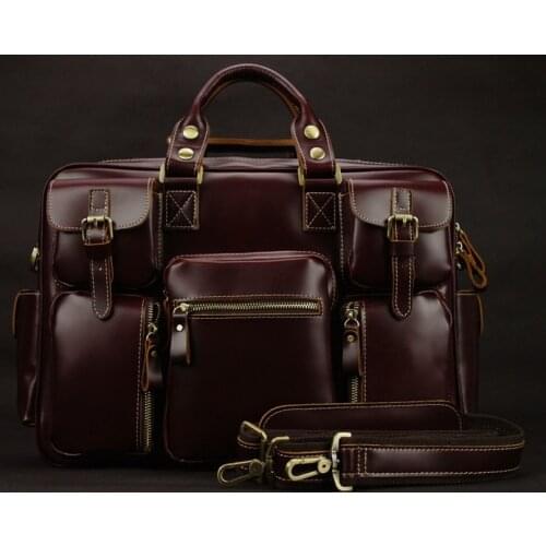 Luxury Genuine leather men travel bags luggage Bag Large Men duffle bag weekend leather travel bag Overnight tote Big M038