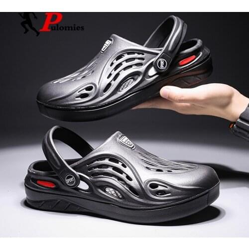 Summer Men Clogs Quick Dry Casual Garden Shoes Beach Sandals Couple Antiskid Home Slippers Thick Sole Flip Flops for Women Men