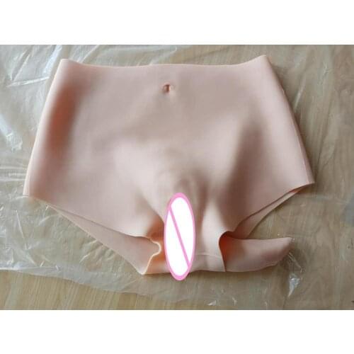 Silicone Realistic Vagina Panty Enhancer Hip 70CM Shemale Crossdresser Pussy Pants Transgender Artificial Sex Fake Underwear 1G