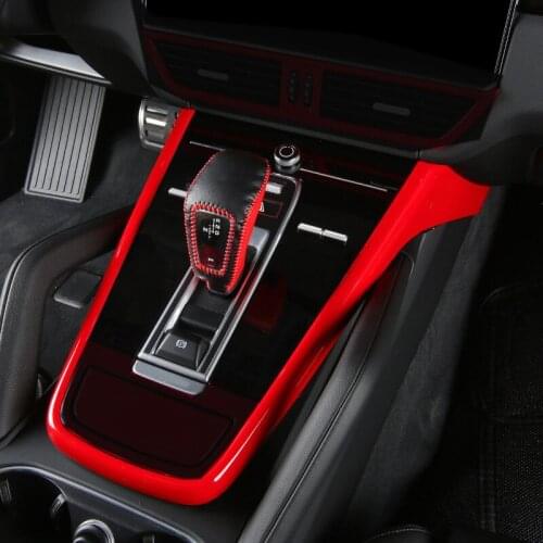 Only Fit For European Car Model) Interior Central Console Gear Box Cover Trim U Shape ABS 3pcs For Porsche Cayenne 2018 2019