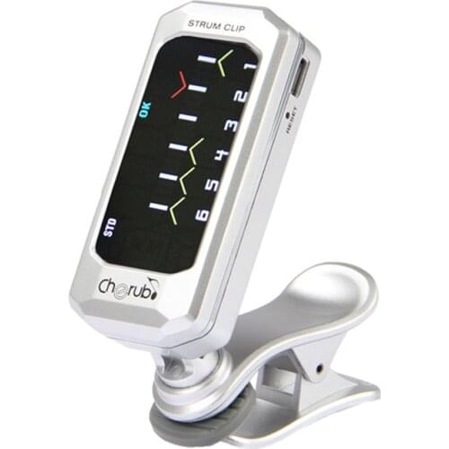 Cherub Strum-Clip WST-930Tuner Clip-on guitar tuner Tune the 6 strings simultaneously Rechargeable lithium battery free shipping