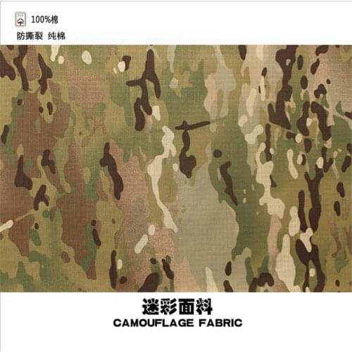 Thickened outdoor anti - tear polyester - cotton blended plaid waterproof camouflage clothing fabric