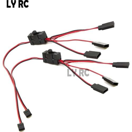 Y line with switch One for three Switch line Oil car tram Channel extension line Light line For TRX4 Crawler RC JR to JST S91