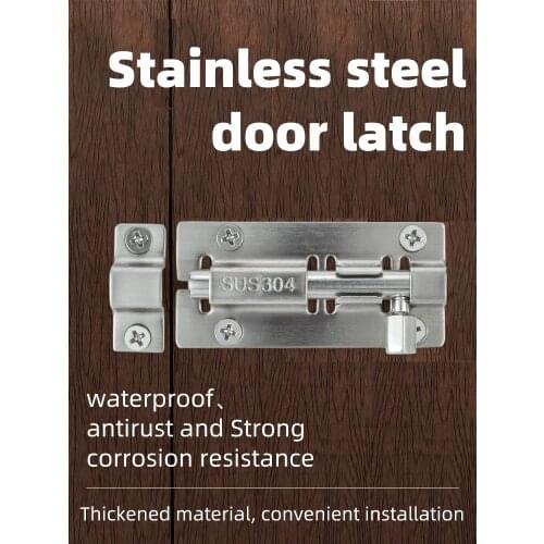 1 pcs Stainless Steel Door Latch Hardware for Home Hardware Gate Safety Door Bolt Latch Lock