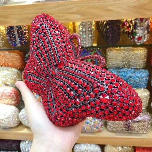 Women Shiny Gold/red Evening Clutch Box Bag For Women Wedding Party Fashion Colorful Handbags Chain Shoulder Bag Messenger Bags