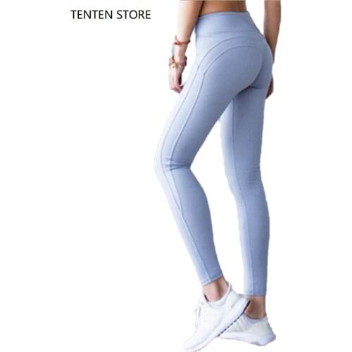 Womens high waist workout leggings black fitness sports running Legging pants breathable compression skinny pencil pant 5 colors