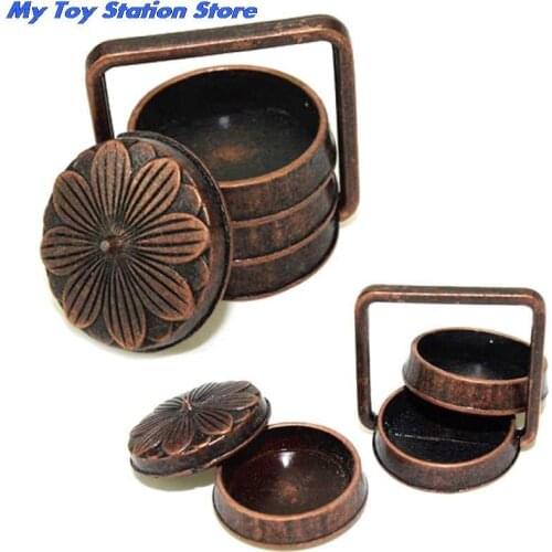 1:12 New Arrival Diy Doll House Miniature Retro Rice Basket Dollhouse Decor Accessories For Kids