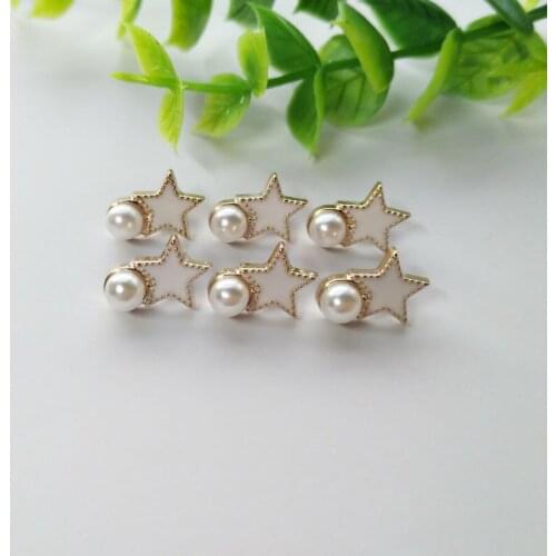 10pcs/lot One-Hole Star Buttons Sewing-On Metal Button For Clothes Fashion Craft For DIY Decoration 14 *10mm High Quality