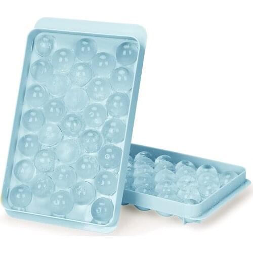 2Pcs Ice Cube Tray, Ice Ball Maker Mold for Freezer, Mini Circle Ice Cube Tray Making Sphere Ice Chilling Cocktail Whiskey Tea