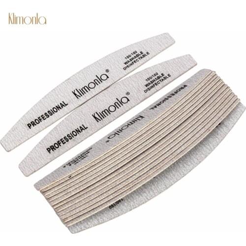 25Pcs/lot Wooden Nail File 100/180 Grey Sandpaper Buffer Block Professional Nail Files Pedicure Manicure Polishing Tools