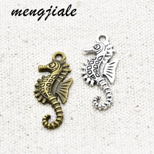 25pcs Vintage Metal Alloy Animal Hippocampus Seahorse Charms For Jewelry Making DIY Handmade Craft