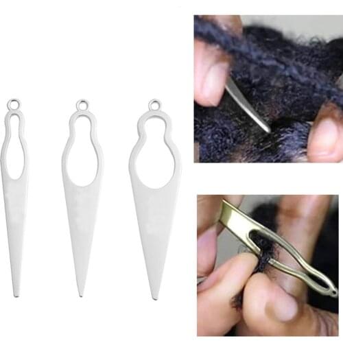 3pcs Dreadlocks Starting Needle Stainless Steel Hair Locking Tools Curved Hair Needle Portable Crochet Braid Hair Styling Tools