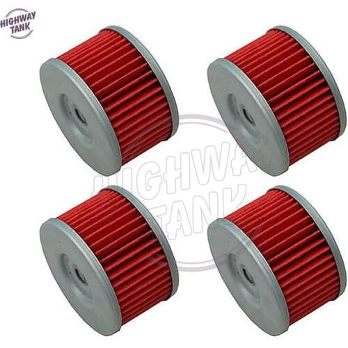 4 Pcs Motorcycle Engine Oil Filters case for SUZUKI DR500 DR600 DR650S DR650SE DR750 DR800 SP500 SP600