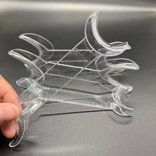 4pcs Dental Tool T-Shape Transparent colorIntraoral Cheek Lip Retractor Opener Double Head Orthodontic Teeth Mouth Opener Size S