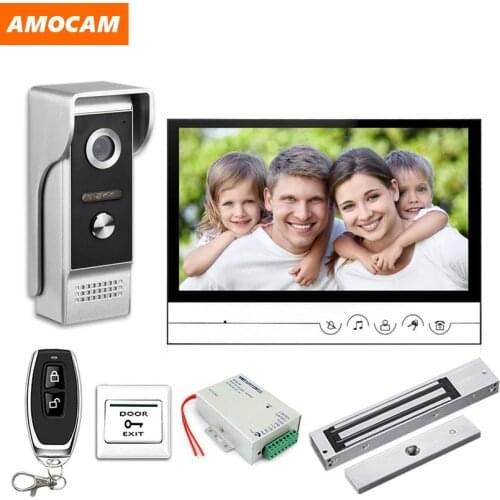 9 inch Screen Video Door Phone Intercom system Electric Lock+ Remote Control + Power video doorbell visual intercom