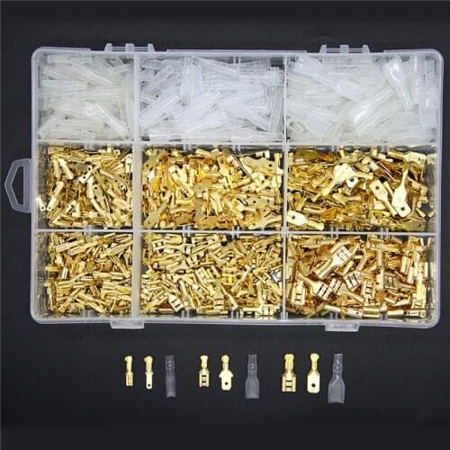 900PCS Female Male Electrical Spade Wire Butt Connectors Lugs Battery Starter Cable Splice Crimp Terminals Kit Assortment