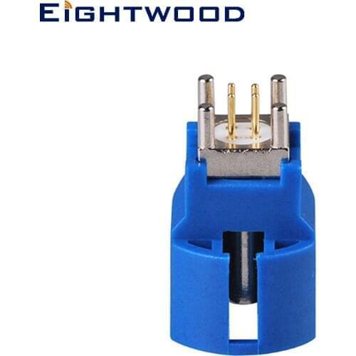 Eightwood 5PCS Car GPS Antenna Reciever Adapter Fakra HSD LVDS Code C Jack Female PCB Mount ST Blue/5005 for Pioneer JVC Kenwood