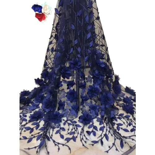 African Lace Fabric 2019 Embroidered Nigerian Stones Laces Fabric High Quality French Tulle Lace Fabric For Women FJ38