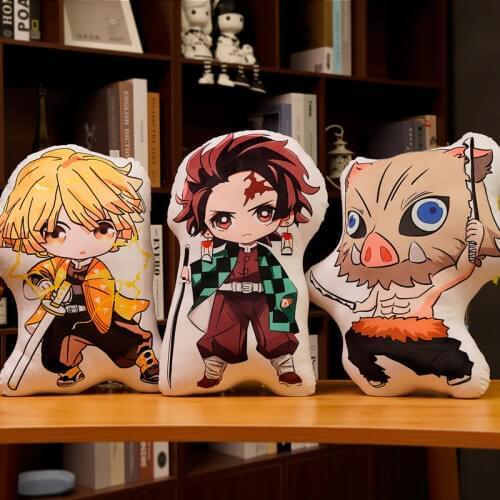 Devils Blade Anime Cute Pillow Cushion Demon Slayer Manga Kimetsu No Yaiba Tanjirou Nezuko Cushion Pillow Stuffed Plush Toys