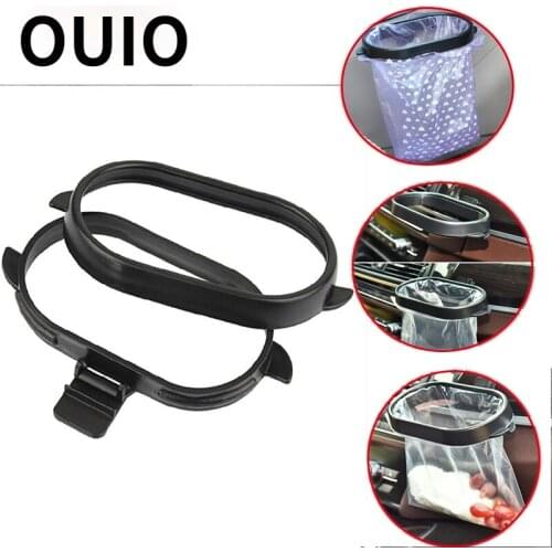 OUIO Car Garbage Bag Rack Trash Box Interior For Hyundai Creta Tucson BMW X5 E53 VW Golf 4 7 5 Tiguan Kia Rio Ceed Sportage 2017
