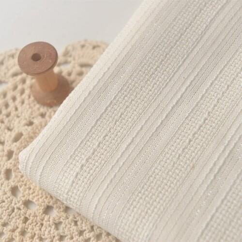 Beige Double Silver Thread, Braided Strip, Cotton And Linen Fabric, Shirts, Dresses, Tops, Hanfu, Diy Handmade Fabrics