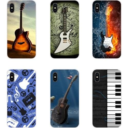 Piano guitar music Painting For Samsung Galaxy J1 J2 J3 J4 J5 J6 J7 J8 Plus 2018 Prime 2015 2016 2017 Transparent TPU Shell Case