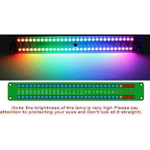 Dual 30 Level Indicator LED Music Audio Spectrum Indicator Stereo POWER Amplifier VU Meter Adjustable Light Speed Rhythm